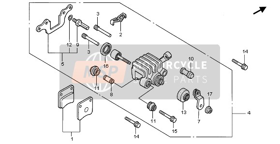 Honda FJS600D 2005 Pinza de freno de estacionamiento para un 2005 Honda FJS600D